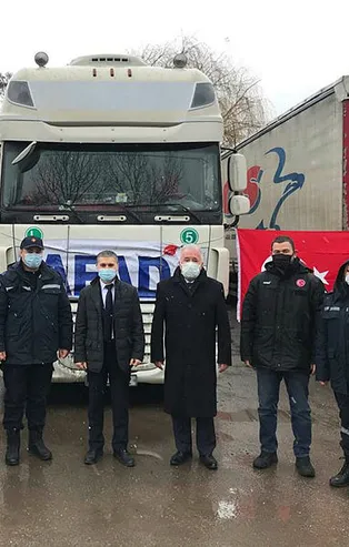 AFAD'ın yardım tırları Ukrayna'da