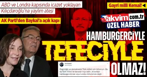 CHP’den istifa eden Aslı Baykal’dan Kılıçdaroğlu’na yaylım ateşi: Özgürlük ABD hamburgercisi ve Londra tefecisiyle olmaz