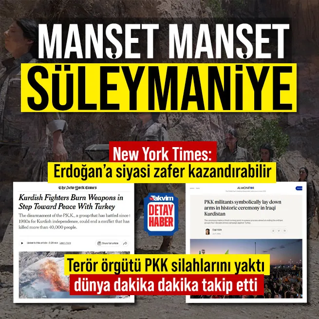 Terör örgütü PKK silahlarını yaktı dünya dakika dakika takip etti! Tarihi anlar manşetlerde