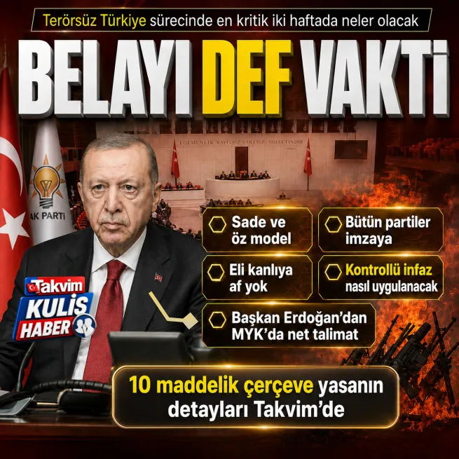 Terörsüz Türkiye sürecinde 10 maddelik çerçeve yasanın detayları... Kontrollü infaz nasıl uygulanacak