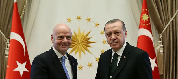 Cumhurbaşkanı Erdoğan FIFA Başkanı Infantino ile görüştü
