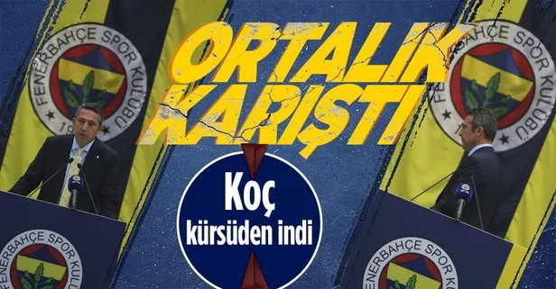 SON DAKİKA: Fenerbahçe Yüksek Divan Kurulu’nda gergin anlar! Ali Koç konuşmadı kürsüden indi