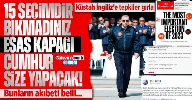 The Economist’ten Başkan Erdoğan’ı ve milli iradeyi hedef alan hadsiz kapak! Cumhurbaşkanlığı ve AK Parti’den peş peşe tepkiler