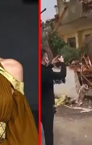 Deprem farkındalığı için enkazın üzerinde poz veren Itır Esen topa tutuldu! Olmaz olsun farkındalığınız