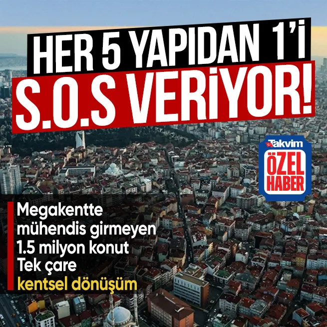 İstanbulda her 5 yapıdan 1i S.O.S veriyor! Tek çare kentsel dönüşüm