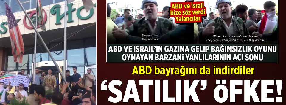 Barzani yanlıları ABD bayrağını da indirdi