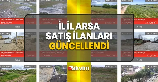 54,06 metrekare arsa 68 bin TL'ye satışta! Milli Emlak il il arsa satış ilanları güncellendi! Ankara, Aksaray Amasya, Antalya, Balıkesir...