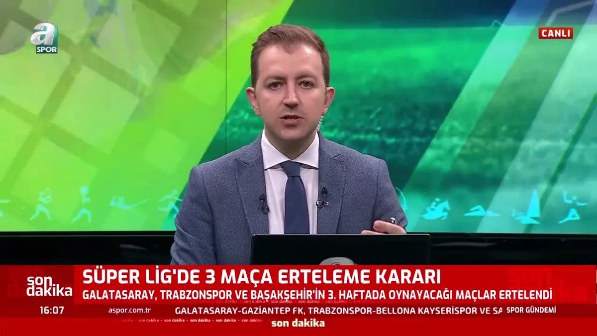 Süper Lig’de 3 maça erteleme! İşte detaylar...