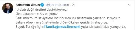 Hazine ve Maliye Bakanı Berat Albayrak canlı yayında söyledi! Sosyal medyadan destek yağdı #TamBağımsızEkonomi-3