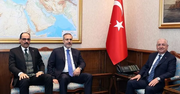 Ankara'da güvenlik toplantısı: Milli Savunma Bakanı Yaşar Güler, Dışişleri Bakanı Hakan Fidan ve MİT Başkanı İbrahim Kalın ile bir araya geldi