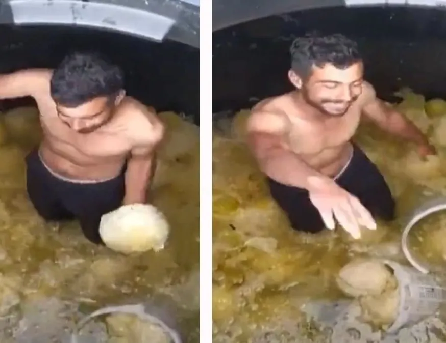 Turşu fabrikasında mide bulandıran görüntü