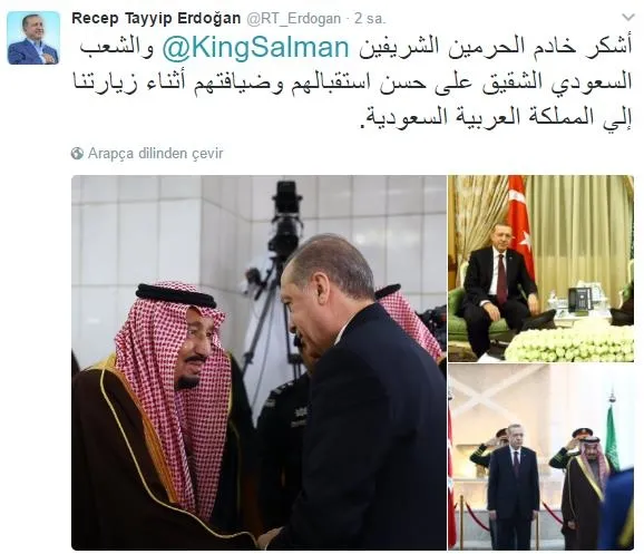 Erdoğan'dan Kral Selman'a teşekkür mesajı-1