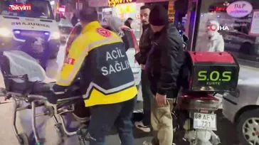 Motosiklet otomobile çarptı: 1 yaralı