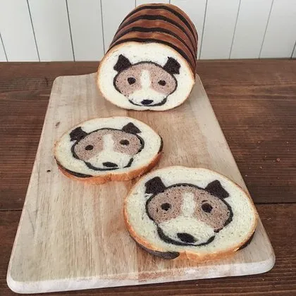 Japon anneden çocuklar için sanatsal ekmekler