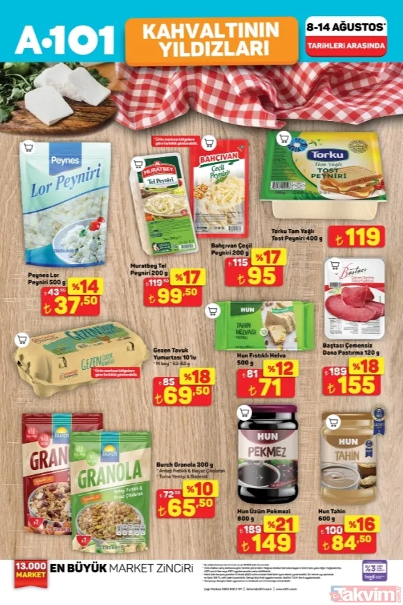 A101 8-14 Ağustos indirim rüzgarı! Çay, yoğurt, peynir, deterjan ve daha fazlasında kaçırılmayacak fırsatlar… Kampanyalı ürünler listesi - 7
