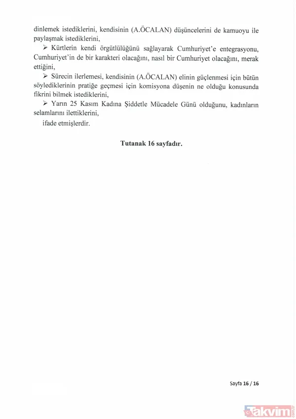 İşte 16 sayfalık İmralı tutanağı... PKK elebaşı Abdullah Öcalan Suriye için ne dedi? İsrail ve MOSSAD iddiası - 21