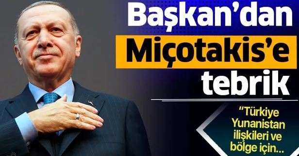 Başkan Erdoğan’dan Yunanistan’da seçimi kazanan Miçotakis’e tebrik telefonu