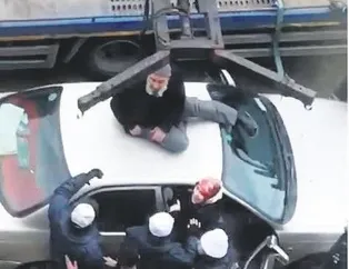 Çektirmem dedi, üzerine çıktı