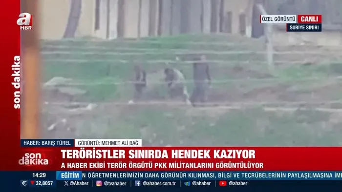 PKK'lılar Suriye sınırında çukur kazıyor! Görüntüler ortaya çıktı!-4