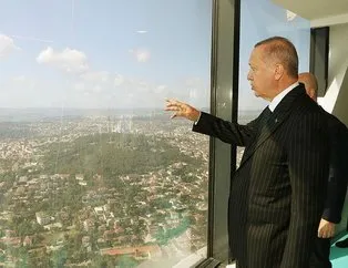 Erdoğan Çamlıca Kulesi’ni inceledi