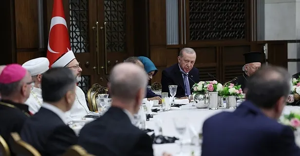 Cumhurbaşkanlığı Külliyesi'nde iftar! Başkan Recep Tayyip Erdoğan dini azınlık temsilcileriyle buluştu