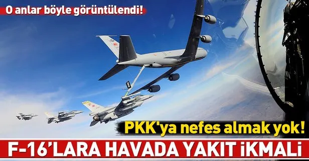 PKK’ya nefes almak yok! F-16’lara havada yakıt ikmali