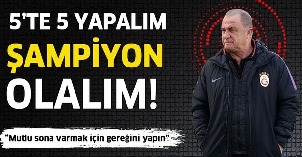 Fatih Terim Başakşehir’in puan kaybı sonrası takımla toplantı yaptı: 5’te 5 yapalım şampiyon olalım