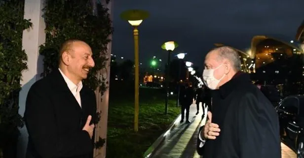 Başkan Recep Tayyip Erdoğan, Azerbaycan’ın başkenti Bakü’de akşam yemeğine katıldı