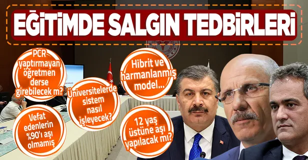 Son dakika: Eğitimde salgın tedbirleri! Bakan Koca, Bakan Özer ve YÖK Başkanı Özvar'dan önemli açıklamalar...