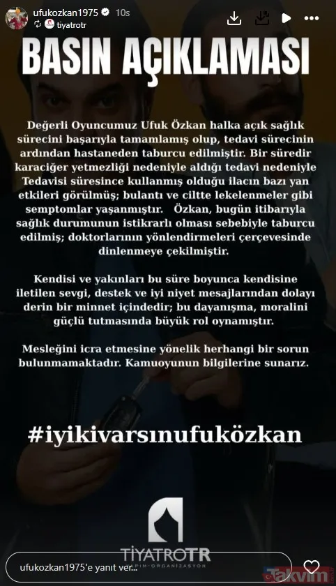 İntihar iddiaları doğru mu? Ufuk Özkan “Detaylı açıklama yapılacak” demişti! İşte hastaneye kaldırılma nedeni... - 5