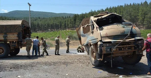 Gaziantep'te askeri araç devrildi: 2 yaralı