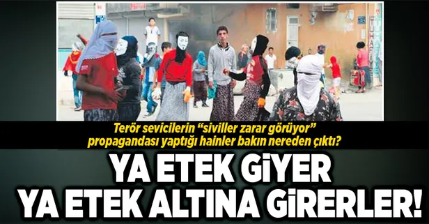 YPG/PKK'lı teröristler sivillerin arasında gizlenmeye çalışmış