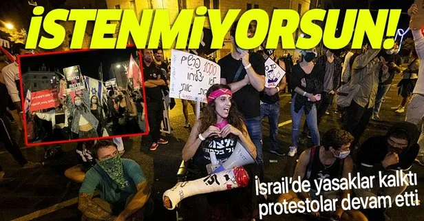 İsrail’de kısıtlamalar kaldırılınca Netanyahu karşıtları sokaklara döküldü