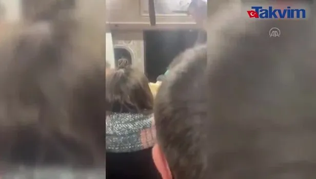 Kapısı arızalanan metro seferlere devam etti