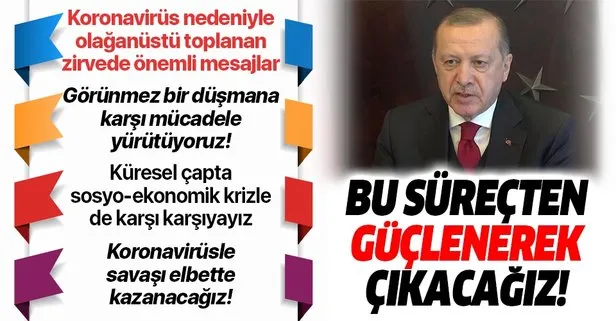 Son dakika: Başkan Erdoğan’dan koronavirüs nedeniyle toplanan Türk Konseyi Zirvesinde önemli açıklamalar