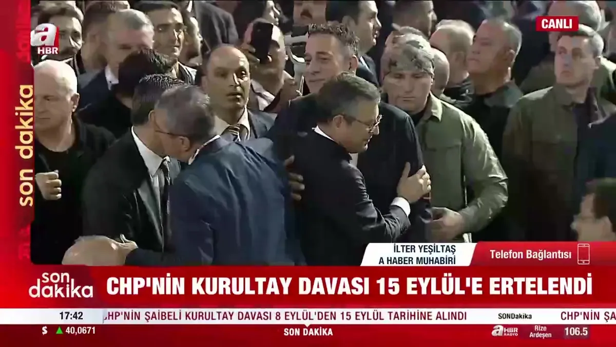 CHP Kurultay davası 15 Eylül'e ertelendi