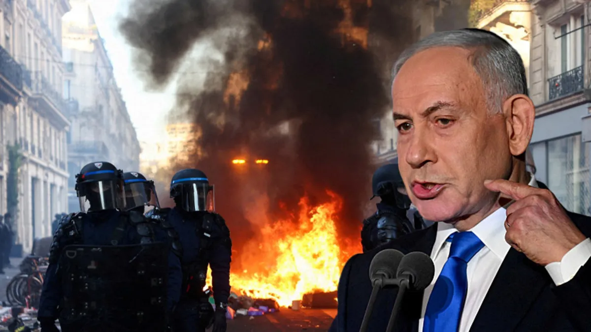 Fransa'daki kaosta İsrail ve Mossad iddiası! Netanyahu Macron'u tehdit etti
