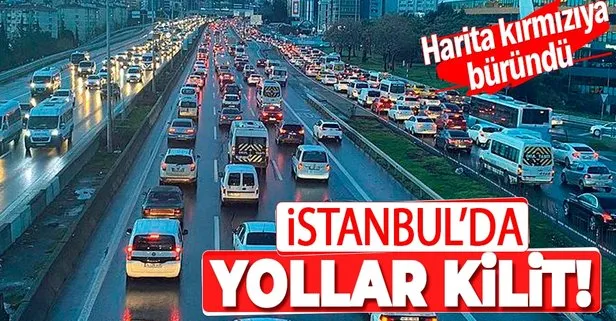 Son dakika: İstanbul’da yollar kilit! Trafik durma noktasına geldi: Yoğunluk %78 seviyelerine çıktı