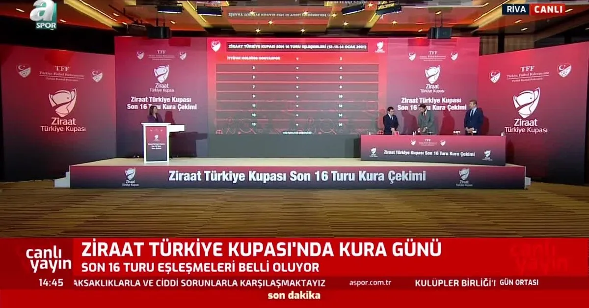 Son Dakika Iste Ziraat Turkiye Kupasi Nda Son 16 Eslesmeleri Galatasaray Fenerbahce Besiktas In Rakipleri Takvim