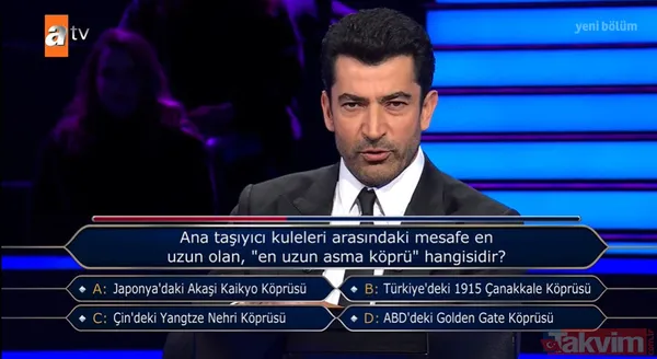 Kim Milyoner Olmak İster'de Kenan İmirzalıoğlu'nu duygulandıran 1915 Çanakkale Köprüsü sorusu: Asla unutturmamamız lazım - 4