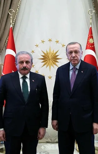 Son dakika: Başkan Erdoğan, TBMM Başkanı Mustafa Şentop'u kabul etti