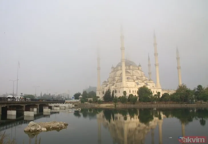 Kartpostallık görüntüler oluştu: Sis altındaki Adana, havadan böyle görüntülendi