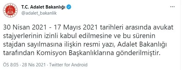 adalet-bakanligi-duyurdu-avukat-stajyerleri-o-tarihler-arasinda-izinli-sayilacak-1619632964095.jpg Adalet Bakanlığı duyurdu! Avukat stajyerleri o tarihler arasında izinli sayılacak-1
