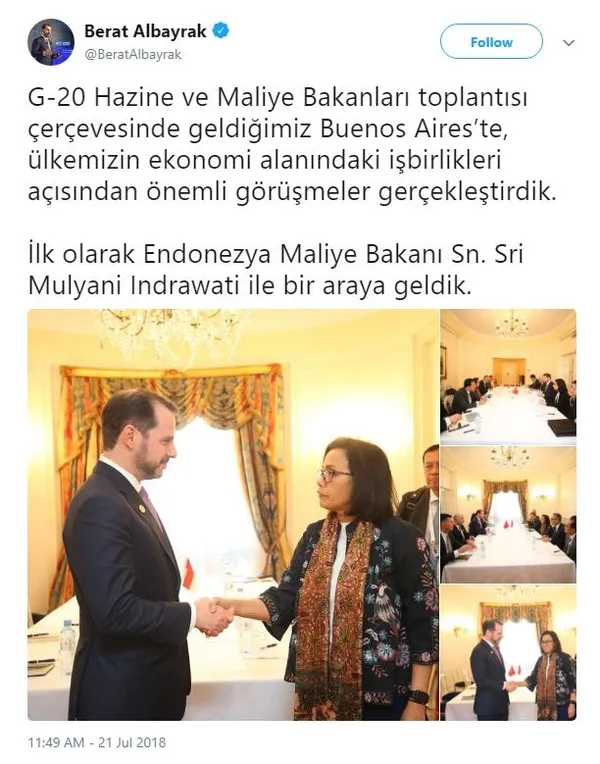 Hazine ve Maliye Bakanı Berat Albayrak'tan G-20 temasları-3
