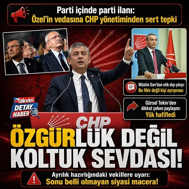 Özgür Özel’e CHP’den ilk tepki: Bu fikir değil koltuk ayrışması