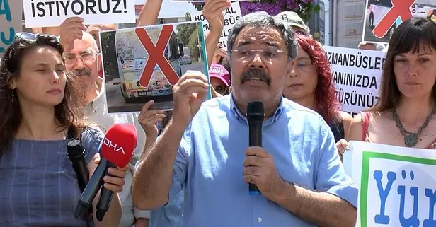 Adalar'daki azmanbüs eylemine katılan Yazar Ahmet Ümit'ten İBB'ye tepki: "Halka rağmen belediyecilik yapamazsınız"