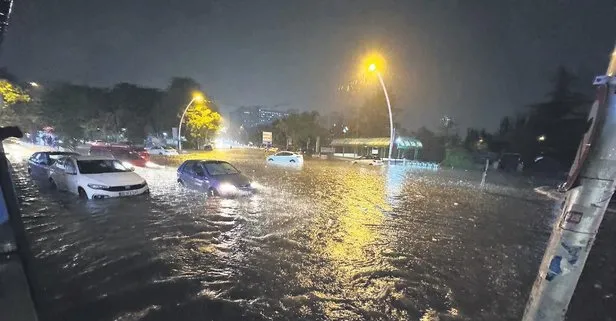 Ankara sele teslim: Caddeler göle döndü