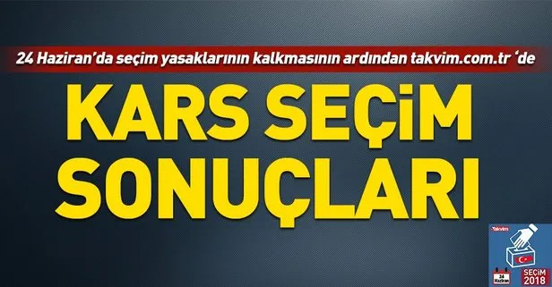 Kars seçim sonuçları! 2018 Kars seçim sonuçları... 24 Haziran 2018 Kars  seçim sonuçları ve oy oranları...