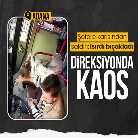 Otobüs şoförüne karısından saldırı... Direksiyon başında ısırdı bıçakladı