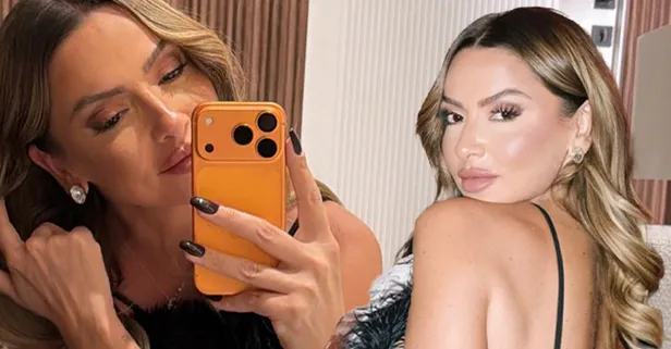 Hadise merdiven pozuyla dikkat çekti: Sırt dövmesi çok konuşuldu